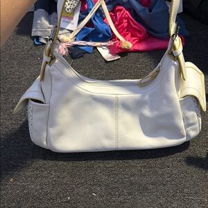 White Leather Shoulder Bag